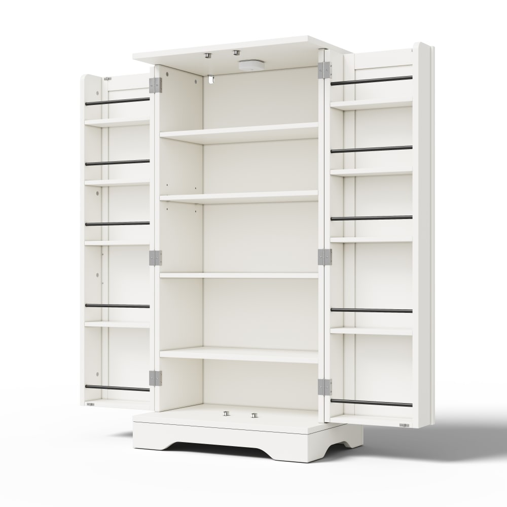 wohnli-moebel-suche-M25191986 Wohnli Möbelsuche - Mehrzweckschrank Hochschrank mit LED weiß