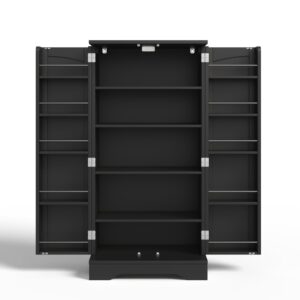 wohnli-moebel-suche-M25191988 Wohnli Möbelsuche - Hochschrank Mehrzweckschrank mit LED schwarz