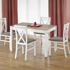 wohnli-moebel-suche-M25192053-1 Ausziehbarer Tisch für 4/6 Personen 118/158x75 cm 118x75x76cm Holz Weiß That's Casa Möbel Esszimmermöbel Esstische