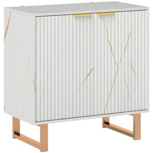wohnli-moebel-suche-M25193033 Wohnli Möbelsuche - Buffet de salon placard à 2 portes cannelées étagère bois blanc