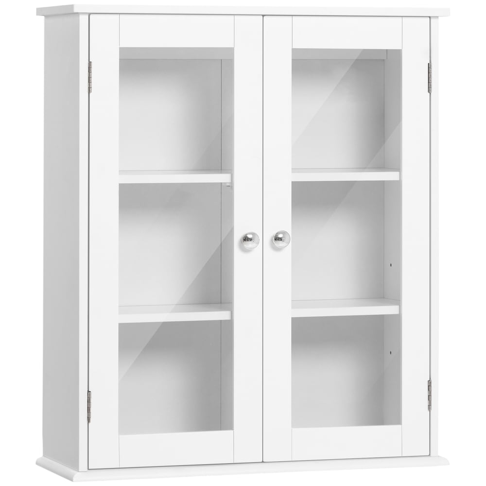 wohnli-moebel-suche-M25193102 Wohnli Möbelsuche - Weißes MDF-Wandbadezimmerschrank mit 2 Glas-Türen