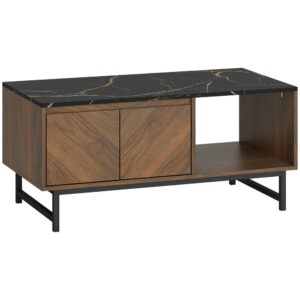 wohnli-moebel-suche-M25193195 Wohnli Möbelsuche - Nussbaum-Marmor-Effekt-Tisch