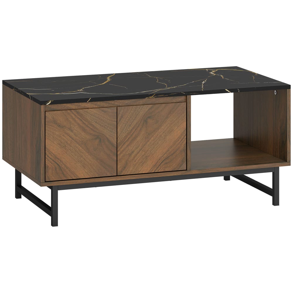 wohnli-moebel-suche-M25193195 Wohnli Möbelsuche - Nussbaum-Marmor-Effekt-Tisch