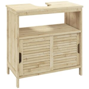 wohnli-moebel-suche-M25193198 Wohnli Möbelsuche - Meuble sous lavabo 2 portes coulissantes en bambou bois naturel