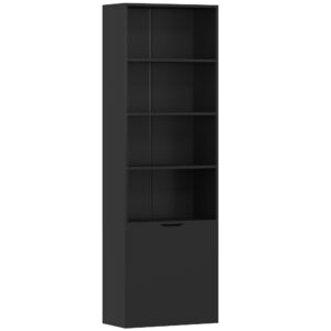 wohnli-moebel-suche-M25193269 Wohnli Möbelsuche - Bibliothèque 4 compartiments ouverts et 2 portes noir