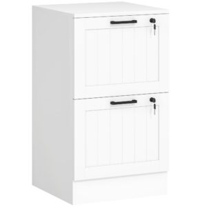wohnli-moebel-suche-M25193318 Wohnli Möbelsuche - Weißholz-Bürorollcontainer mit 2 Schubladen & Schloss