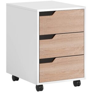wohnli-moebel-suche-M25193325 Wohnli Möbelsuche - Rollcontainer-Bürokommode 3 Schubladen Weiß&Eiche