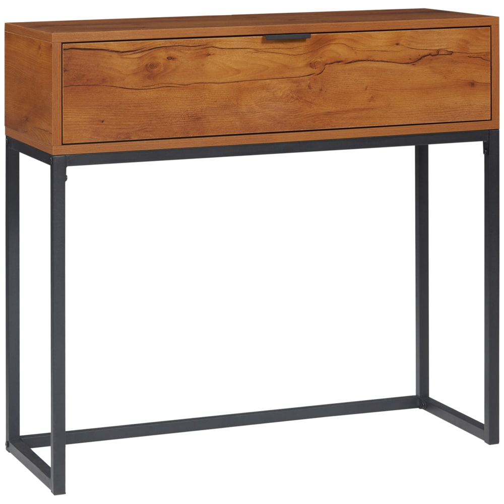 wohnli-moebel-suche-M25193541 Wohnli Möbelsuche - Console meuble avec tiroir et pieds en acier effet bois marron