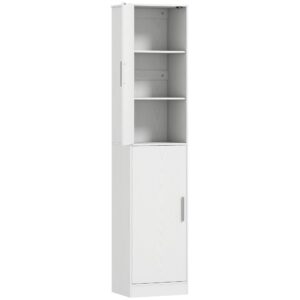 wohnli-moebel-suche-M25193588 Wohnli Möbelsuche - Weißer 2-Tür-Säulenschrank & 4 Höhenverstellbare Regale