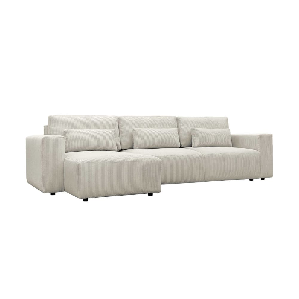 wohnli-moebel-suche-M25194006 Wohnli Möbelsuche - 5-Sitzer Ecksofa mit Schlaffunktion und Cordbezug in greige