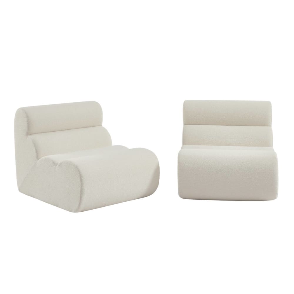 wohnli-moebel-suche-M25194048 Wohnli Möbelsuche - 2er-Set Lounge-Sessel mit Bouclé-Bezug in weiß
