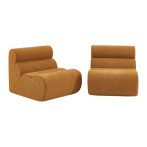 wohnli-moebel-suche-M25194061 Wohnli Möbelsuche - 2er-Set Lounge-Sessel mit Bouclé-Bezug in senfgelb