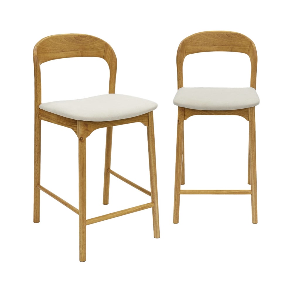 wohnli-moebel-suche-M25194067 Wohnli Möbelsuche - 2er-Set Barhocker aus Hevea-Holz und Stoff