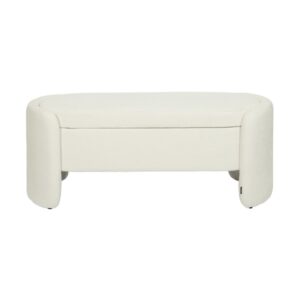 wohnli-moebel-suche-M25194074-1 Bank mit Stauraum und Stoffbezug weiß 110x45x42cm Spanplatte Weiß sweeek Möbel Esszimmermöbel Sitzbank und Holzbank