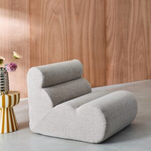 wohnli-moebel-suche-M25194092-1 Modularer Lounge-Sessel mit Bouclé-Bezug beige 81x75x99cm Stoff Beige sweeek Sofas und Sessel Sessel, Poufs und Fußbänke Sessel