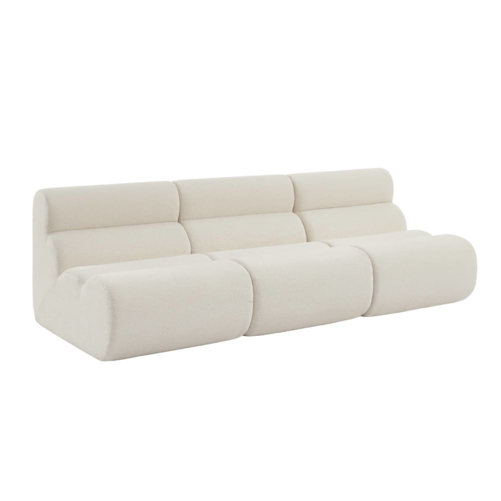 wohnli-moebel-suche-M25194101 Wohnli Möbelsuche - 3er-Set Lounge-Sessel mit Bouclé-Bezug in weiß