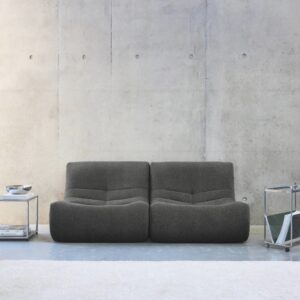 wohnli-moebel-suche-M25194119-1 2er-Set Sessel mit strukturiertem Bouclé-Bezug anthrazit 1-Sitzer 91x72x105cm Stoff Grau sweeek Sofas und Sessel Sofas Modulare Sofas