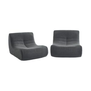 wohnli-moebel-suche-M25194119 Wohnli Möbelsuche - 2er-Set Sessel mit strukturiertem Bouclé-Bezug anthrazit 1-Sitzer