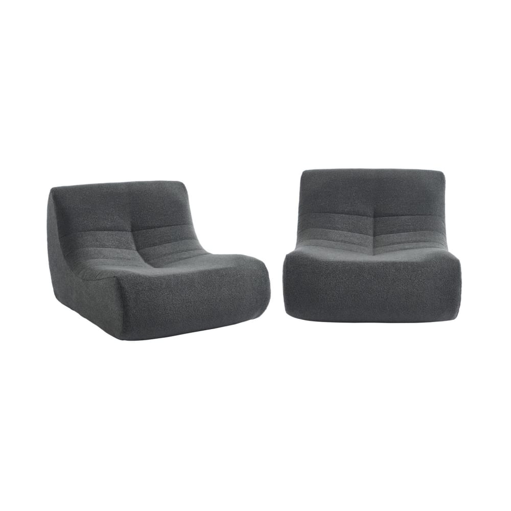 wohnli-moebel-suche-M25194119 Wohnli Möbelsuche - 2er-Set Sessel mit strukturiertem Bouclé-Bezug anthrazit 1-Sitzer