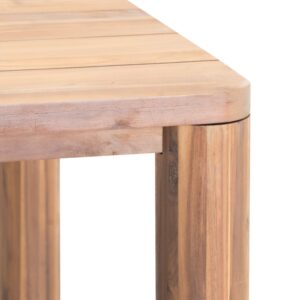 wohnli-moebel-suche-M25194128-1 Gartenset Tisch 150x150 mit 8 Stühlen aus Holz und Seil 150x75x150cm Holz Braun Defora Home Möbel Esszimmermöbel Tisch- und Stuhlset für den Außenbereich