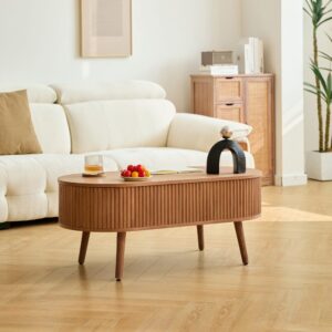 wohnli-moebel-suche-M25194430-1 Couchtisch aus Nussbaumholz 48x41x100cm Holz Braun Nordlys Möbel Wohnzimmermöbel Couchtische