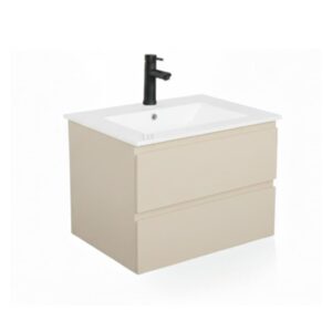 wohnli-moebel-suche-M25194613 Wohnli Möbelsuche - Einzelwaschtisch-Set 60cm mit Keramikplatte und schwarzem Wasserhahn