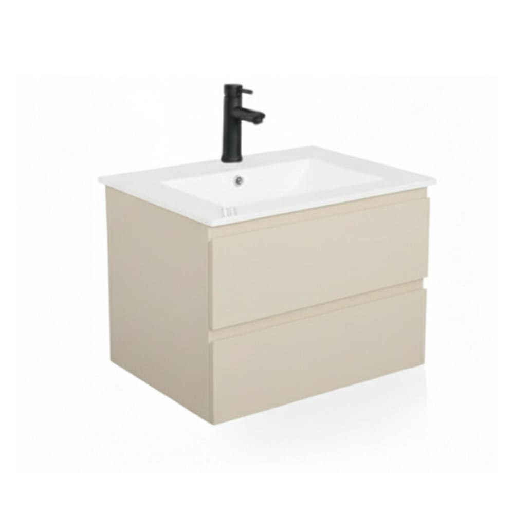 wohnli-moebel-suche-M25194613 Wohnli Möbelsuche - Einzelwaschtisch-Set 60cm mit Keramikplatte und schwarzem Wasserhahn