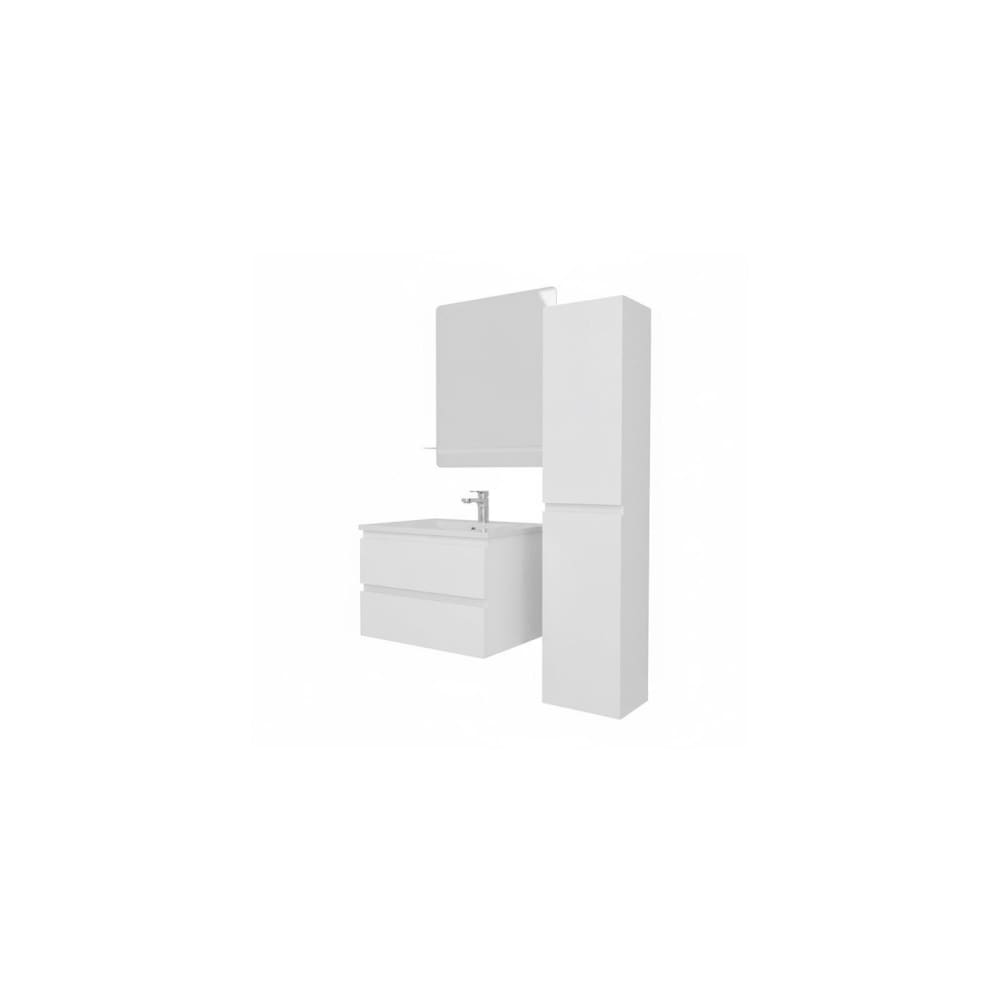 wohnli-moebel-suche-M25194652 Wohnli Möbelsuche - Einzelwaschtisch-Set 60 cm + Wasserhahn + Spiegel + -Säule