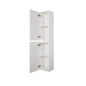 wohnli-moebel-suche-M25194653-1 140 cm wandmontierte Badezimmersäule 30x140x24cm Holz Weiß Mob In Möbel Badezimmermöbel Bad-Hochschränke