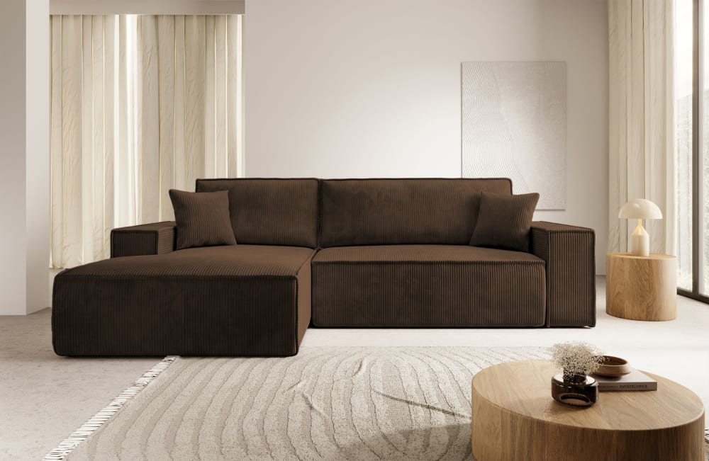 267x85x267cm Stoff Braun Selsey Sofas und Sessel Sofas Ecksofas