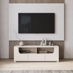 130x45x130cm Spanplatte Taupe Selsey Möbel Wohnzimmermöbel TV-Möbel