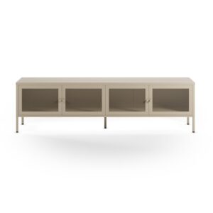 Wohnli Möbelsuche - TV-Möbel aus Metall Beige 4 Türen