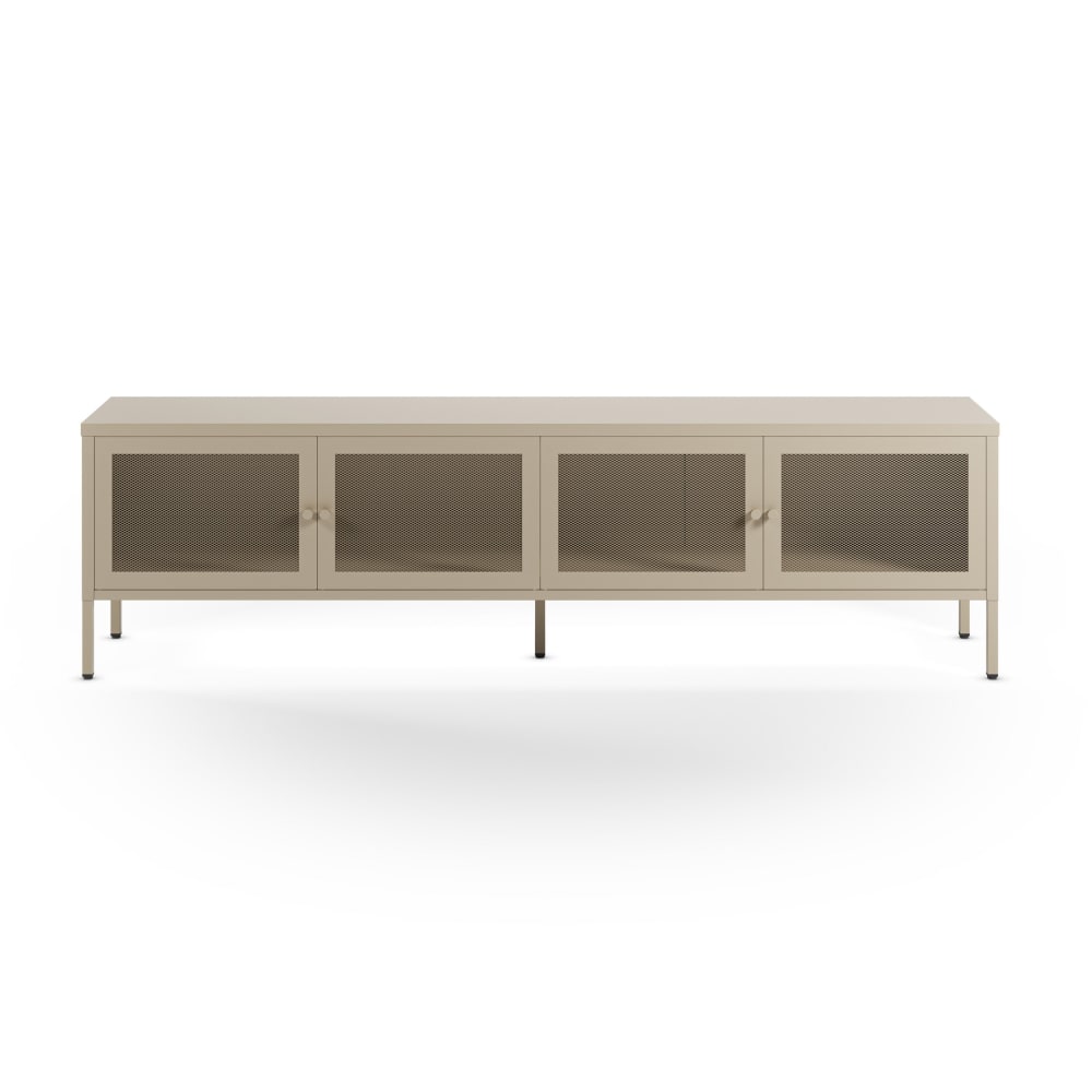 Wohnli Möbelsuche - TV-Möbel aus Metall Beige 4 Türen