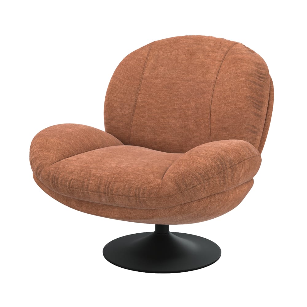 wohnli-moebel-suche-M25196057 Wohnli Möbelsuche - Drehstuhl aus braunem Samtstoff