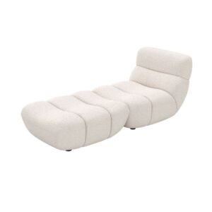 wohnli-moebel-suche-M25196059 Wohnli Möbelsuche - Sitzgruppe mit Sessel und Hocker aus weißem Boucle-Stoff