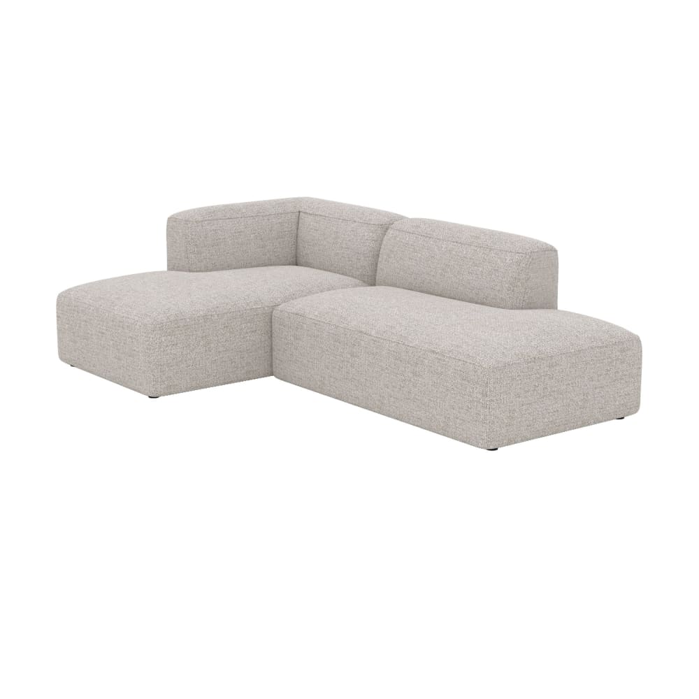 Wohnli Möbelsuche - Modulares Ecksofa links aus beigem Stoff
