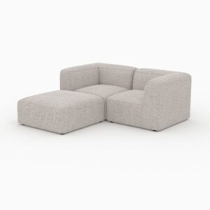 wohnli-moebel-suche-M25196069 Wohnli Möbelsuche - Beige Stoff 2-Sitzer Modulsofa mit Ottomane