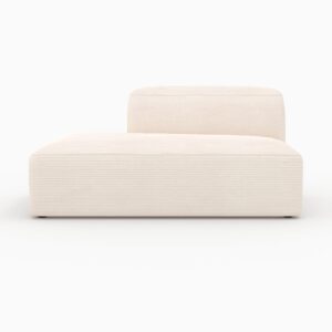 wohnli-moebel-suche-M25196070-1 Modularer Samt-Ecksofa für 4 Personen 163x72x95cm Samt Weiß Maison Pavane Sofas und Sessel Sofas Modulare Sofas