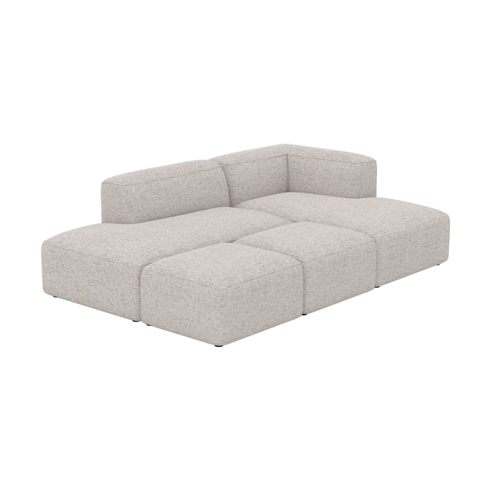 Wohnli Möbelsuche - Modulares Ecksofa rechts aus beigem Stoff