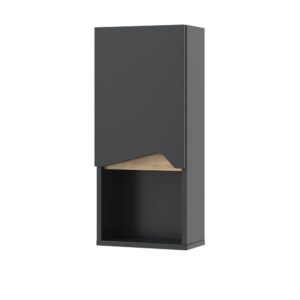 wohnli-moebel-suche-M25197184 Wohnli Möbelsuche - Badschrank mit Tür und offenem Fach Anthrazit 30x67cm