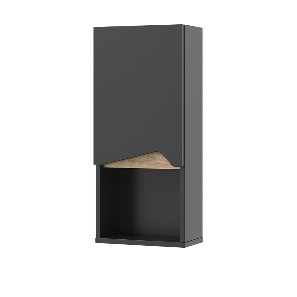 wohnli-moebel-suche-M25197184 Wohnli Möbelsuche - Badschrank mit Tür und offenem Fach Anthrazit 30x67cm