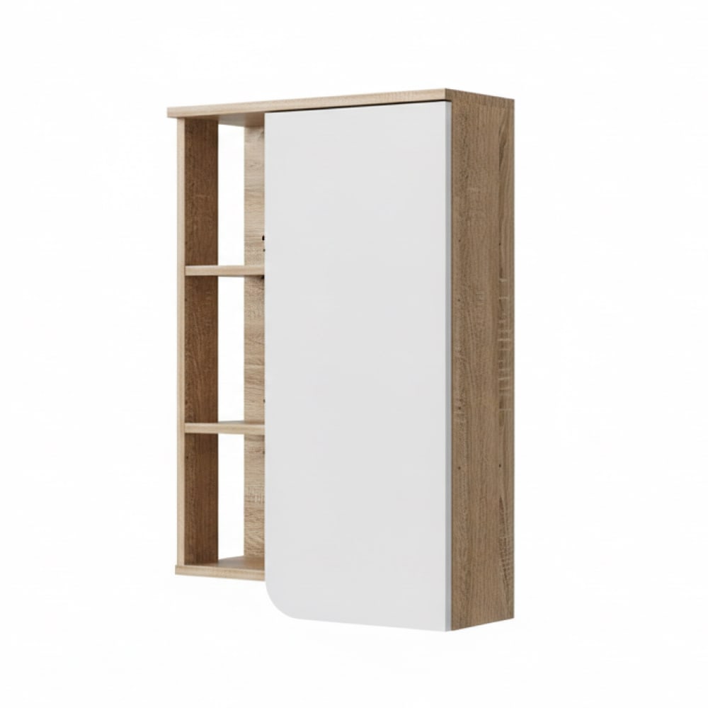 wohnli-moebel-suche-M25197185 Wohnli Möbelsuche - Badschrank mit Tür und offenen Fächern Sonoma 50x75cm