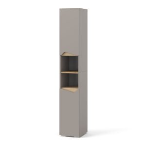 wohnli-moebel-suche-M25197235 Wohnli Möbelsuche - Badschrank mit Türen und offenen Fächern Greige 30x180cm