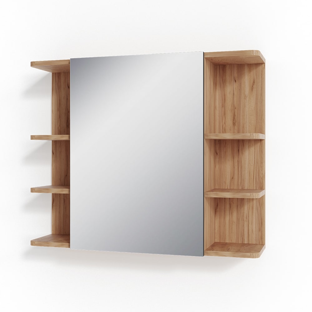 wohnli-moebel-suche-M25197339 Wohnli Möbelsuche - Badspiegelschrank Goldkraft Eiche 79.6x64cm