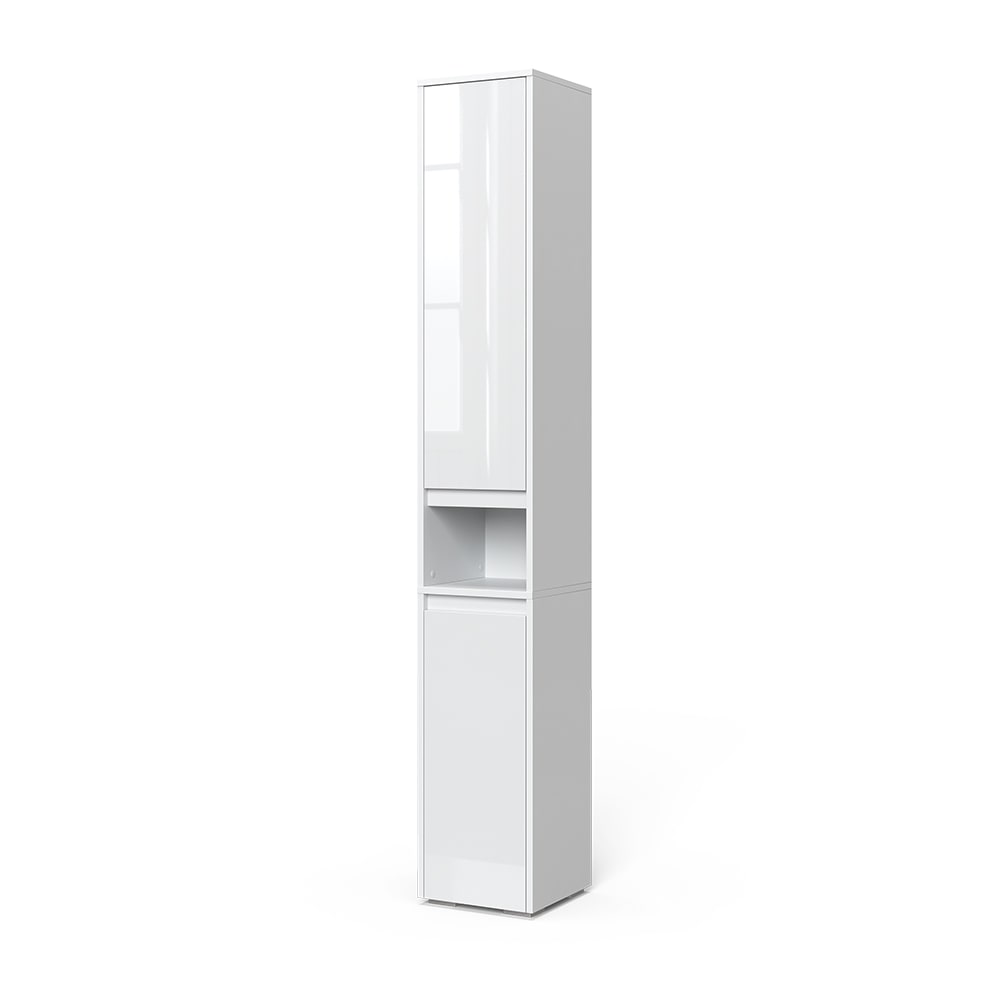 wohnli-moebel-suche-M25197355 Wohnli Möbelsuche - Badschrank mit Türen und offenem Fach Weiß 30