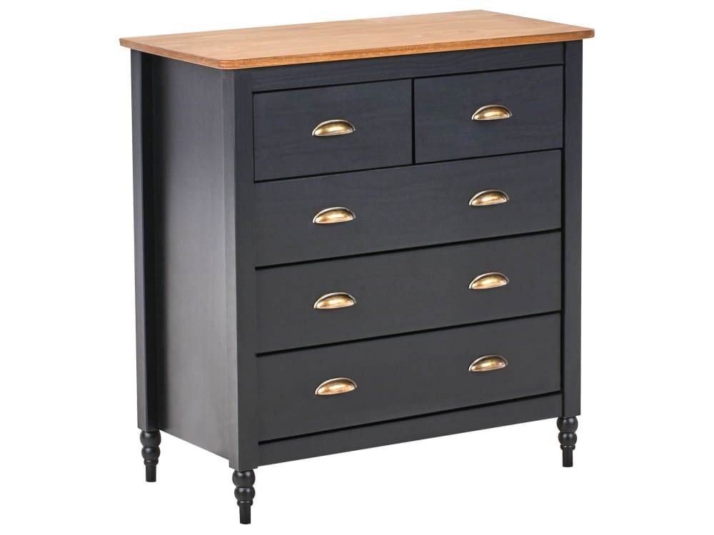 wohnli-moebel-suche-M25197436 Wohnli Möbelsuche - Kommode mit 5 Schubladen aus Holz 83cm