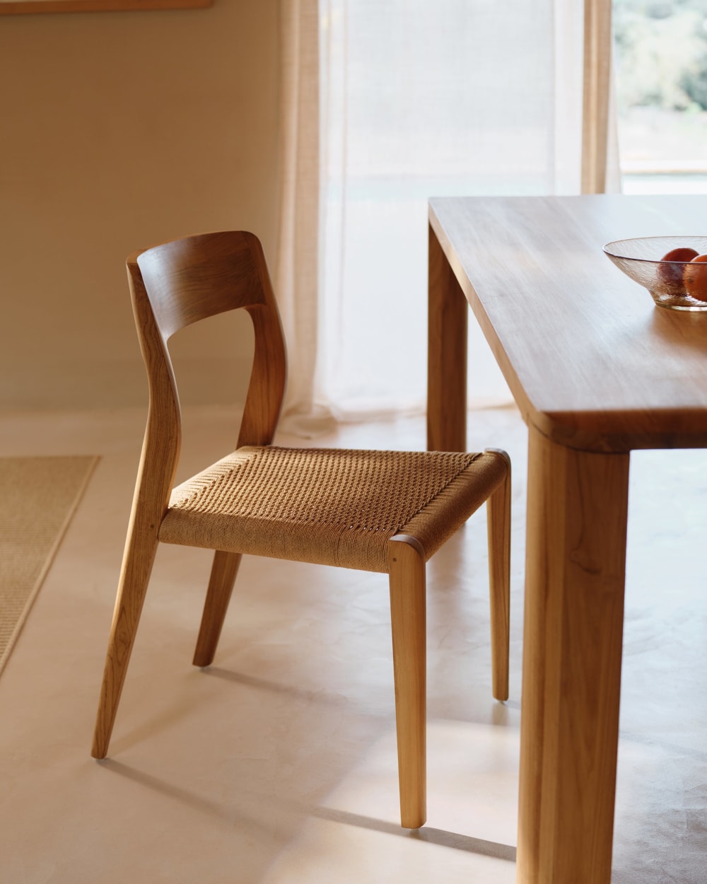 wohnli-moebel-suche-M25197867-1 Stuhl Teakholz 51x82x59cm Holz Braun Hannun Möbel Esszimmermöbel Stühle