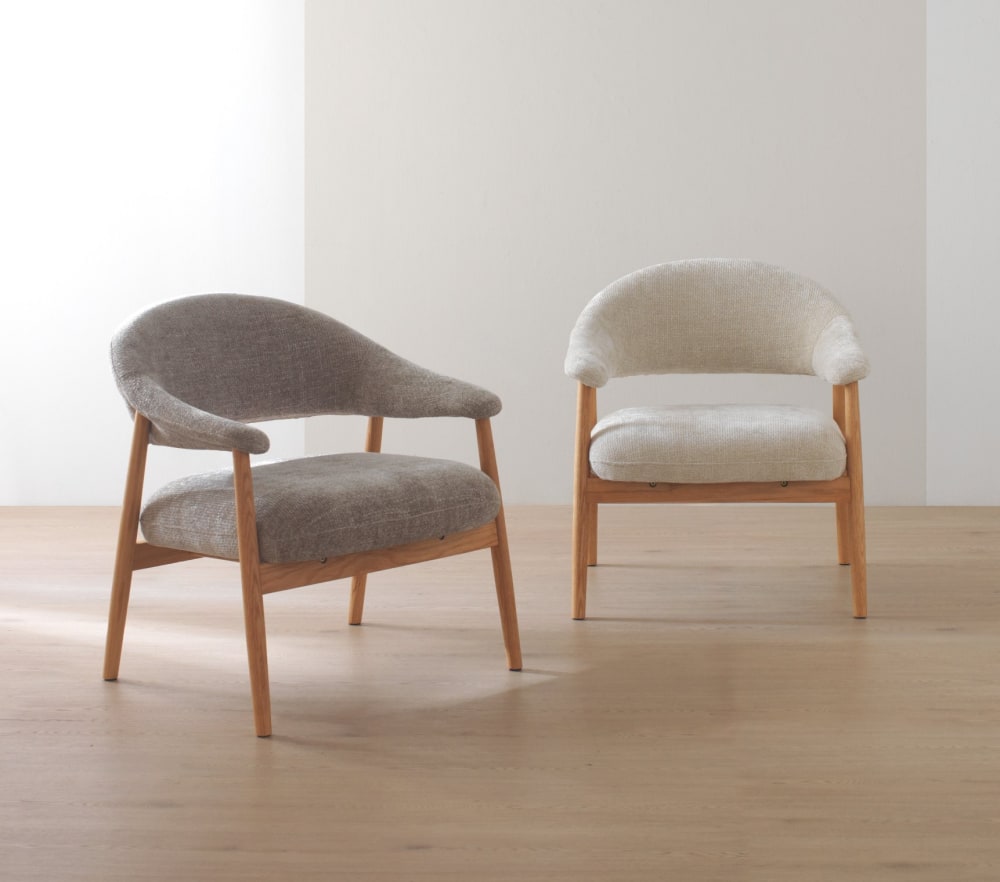 70x78x72cm Holz Taupe GEESE HOME Sofas und Sessel Sessel, Poufs und Fußbänke Sessel