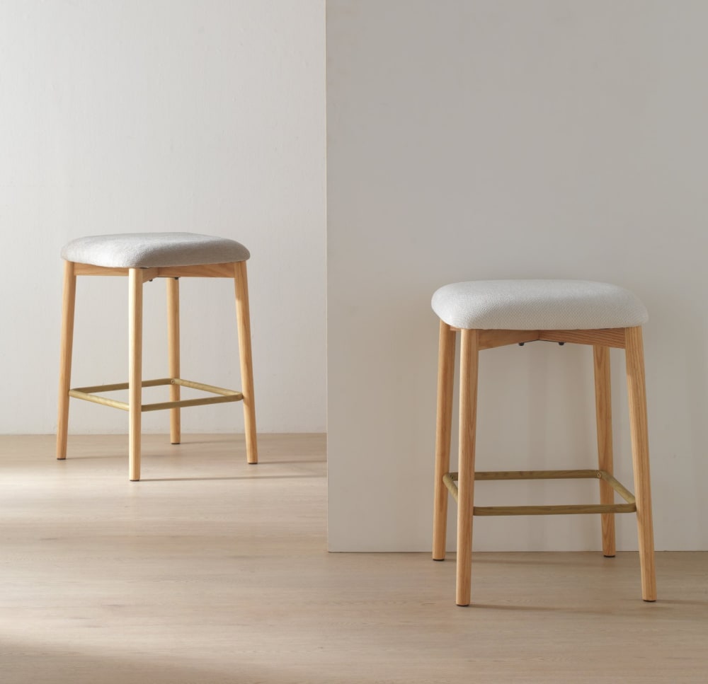 44x65x44cm Holz Weiß GEESE HOME Möbel Esszimmermöbel Barhocker