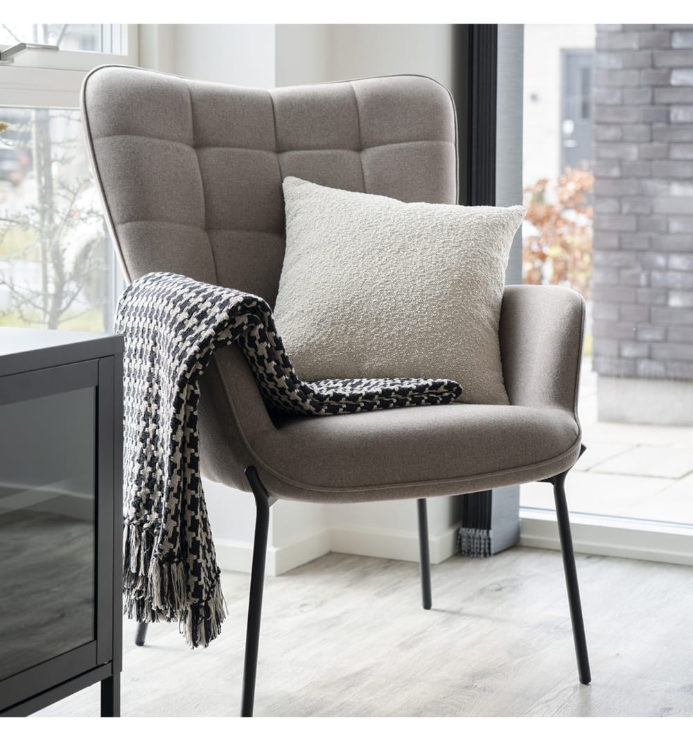 79x98x70cm Stoff Taupe Moloo Sofas und Sessel Sessel, Poufs und Fußbänke Sessel